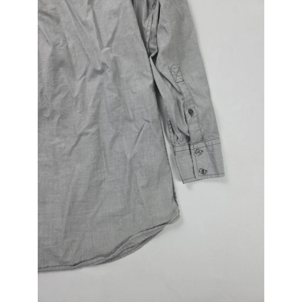 J.Crew Shirt Mens‎ Mens Gray Long Sleeve Popover Utility Cotton Style 37664